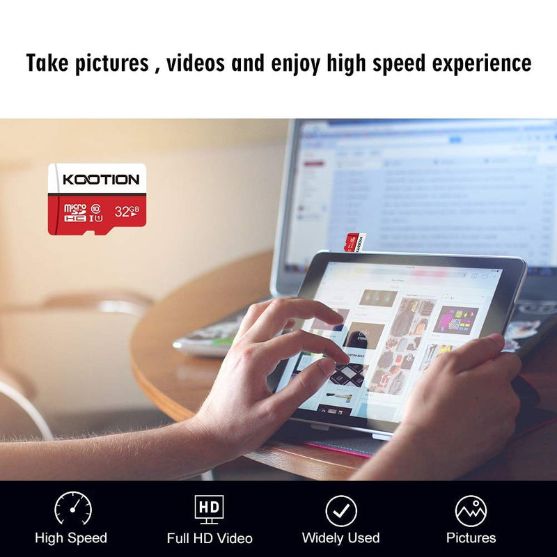 KOOTION 32GB Micro SD Card 2-Pack Class 10 Micro SDHC Card UHS-I Memory Card Ultra High Speed TF Card, C10, U1, 32 GB 2×32GB