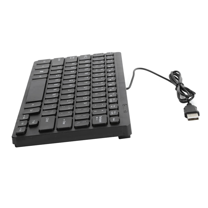 K1000 Wired USB Mini Keyboard, Waterproof Portable Keyboard Wired, Save Space, Plug and Play Compact Small Keyboard for Win PC