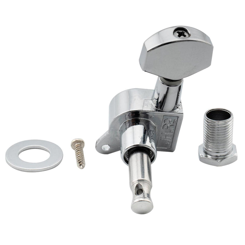 [AUSTRALIA] - Musiclily Pro R15J 6 in Line Guitar Sealed Tuners Tuning Keys Pegs Machine Heads Set for Fender Strat Tele Style Guitar, Chrome 6R Chrome 