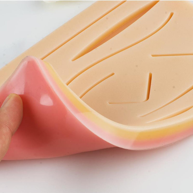Wound Suture Exercise Kit: PRITOK 16 Pieces Suture Practice Kit, Suture Practice Set for Training for Students, Suture Set Seam Set, Silicone Suture Pads for Education Purposes Only