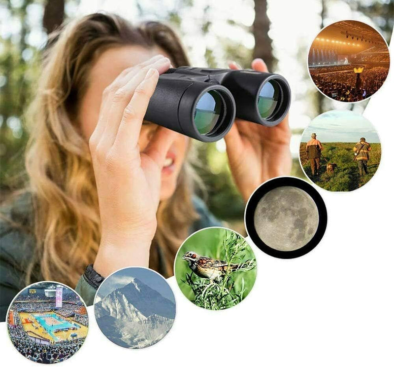 SkyGenius 10x42 HD Binoculars for Adults - Quick Focus, BAK4 Prism, Full-Multi Coated Film Lens, 1.10lb Lightweight Binoculars for Bird Watching, Hunting, and Outdoor Activities
