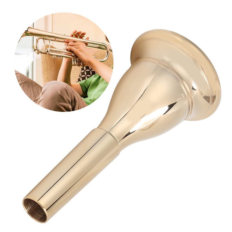 13.3 mm Horn Mouthpiece Copper Tuba Horn Mouthpiece Durable Gold or Silver Musical Instrument Mouthpiece for Bass Tuba (Gold)