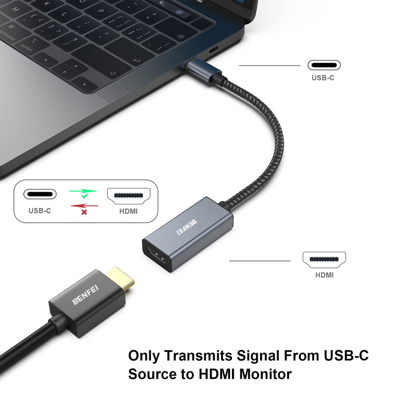 BENFEI 5 Pack USB C to HDMI Adapter 4K@60Hz, USB Type-C to HDMI Adapter [Thunderbolt 3/4/5 Compatible] with iPhone 15 Pro/Max, MacBook Pro/Air 2023, iPad Pro, iMac, S23, XPS 17, Surface Book