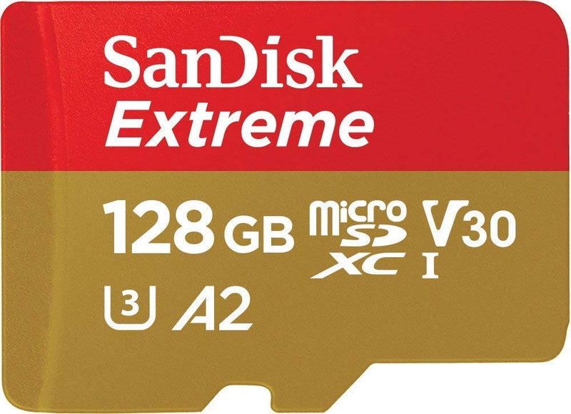 SanDisk 128GB Memory Card Extreme Works with Gopro Hero 7 Black, Silver, Hero7 White UHS-1 U3 A2 Micro SDXC Bundle with Everything But Stromboli 3.0 Micro/SD Card Reader