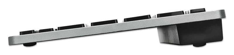 Manhattan Small Bluetooth Wireless Keyboard - Dual Modes of 2.4G + Bluetooth 4.2 - Connects Up to 3 Devices – Slim Mini Size – for Tablet, Mac, iPad, Android, Windows –3 Yr Mfg Warranty –180559