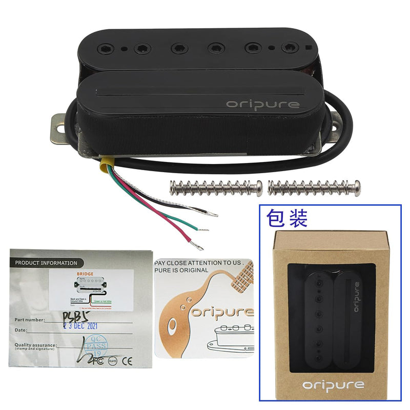 [AUSTRALIA] - Oripure Alnico 5 Guitar Humbucker Pickups Bridge Pickup Hot Dual Rail & Screw Poles 
