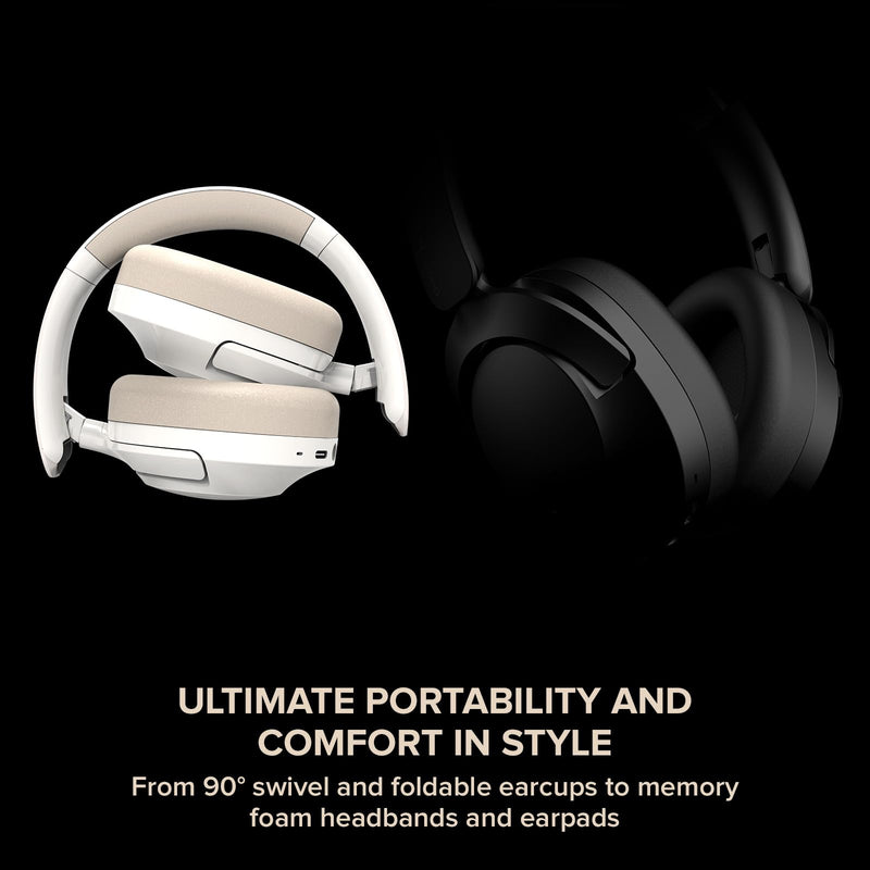Creative Zen Hybrid 2 Wireless ANC Headphones, 67 hr Battery, Cream | ANC Headphones, 67 Hours Battery, Wireless, Comfortable, Lightweight, Over-Ear