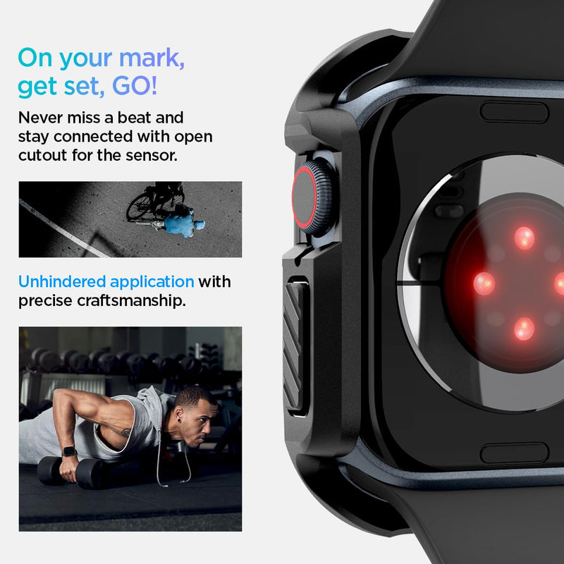 Spigen Tough Armor MagFit Designed for iPhone 16 Pro Case and Tough Armor Designed for Apple Watch Series 11/10 46mm