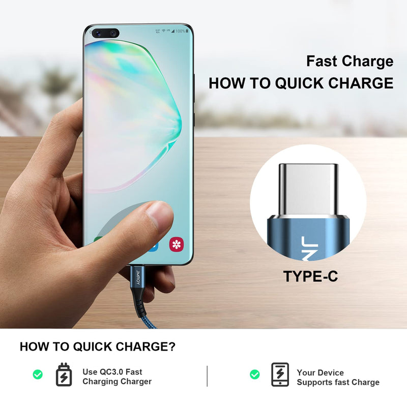 USB C Cable 3.1A Fast Charging Cable Type C Charging Cable for Samsung Galaxy A51 A50 A41 A40 A71 A21s A20 A20e S8 S9 S10 S20 fe, Note 10 9 8, Huawei P40 P30. P20 P10 P9 (1M) 1m gray