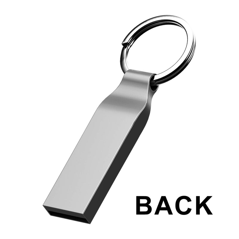 MOSDART 16GB Metal USB 2.0 Flash Drive 10 Pack Bulk Waterproof 16G Thumb Drive Jump Drive Pen Drive Memory Stick with Keychain,Silvery 10Pack 16GB-Silver