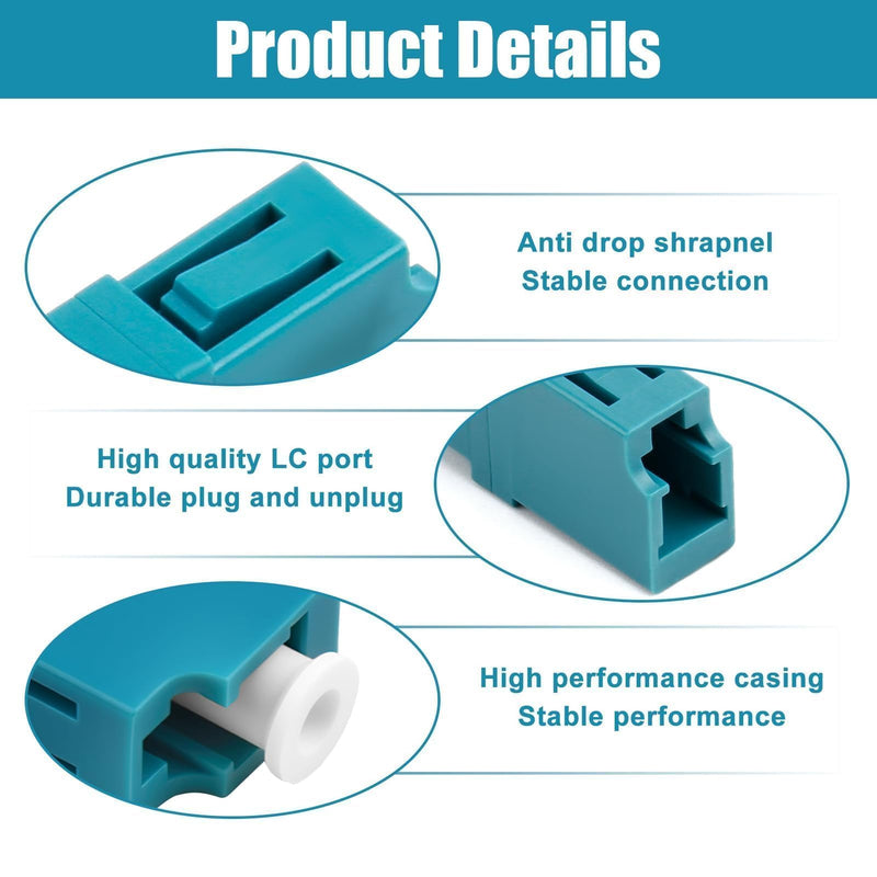 Pack of 5 Fibre Optic Adapter Set LC/APC to LC/UPC, Singlemode Fibre Optic Coupling for Network Connections, FTTH, Fibre Optic Cable Extension, Durable and Compatible
