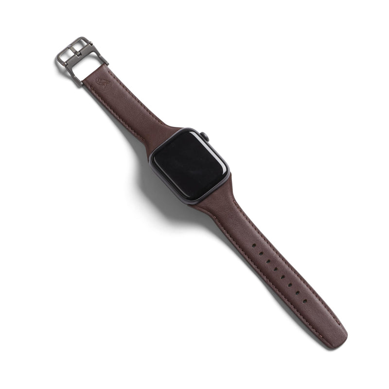 Bellroy Classic Watch Strap, Compatible with Apple Watch 38-42mm - Ganache | Leather watch band compatible with Apple Watch 38-42mm, made for work or casual wear Ganache (Small)