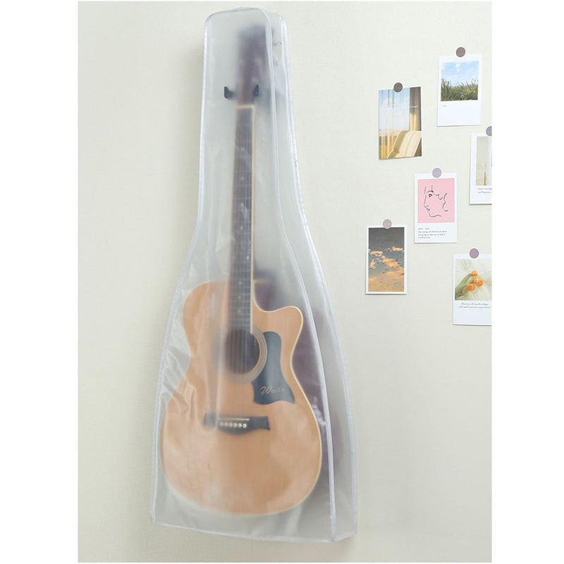 Guitar dust Cover wall mount Transparent Guitar Dust Cover PVC Frosted Fits Acoustic, Electric,ukuleleWater Resistant Dust Dirt Moisture (For Acoustic guitar) For Acoustic guitar