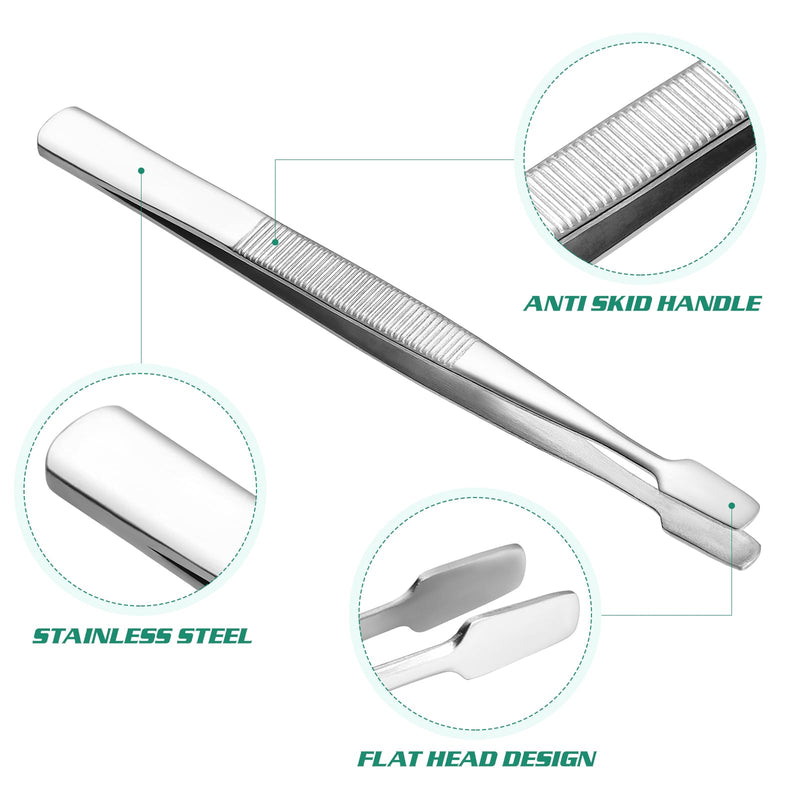 BESPORTBLE Stamp Tweezers Set Tweezers for Stamps, Flat Wide Stamp Album, Stamp Tweezers, Pack of 2
