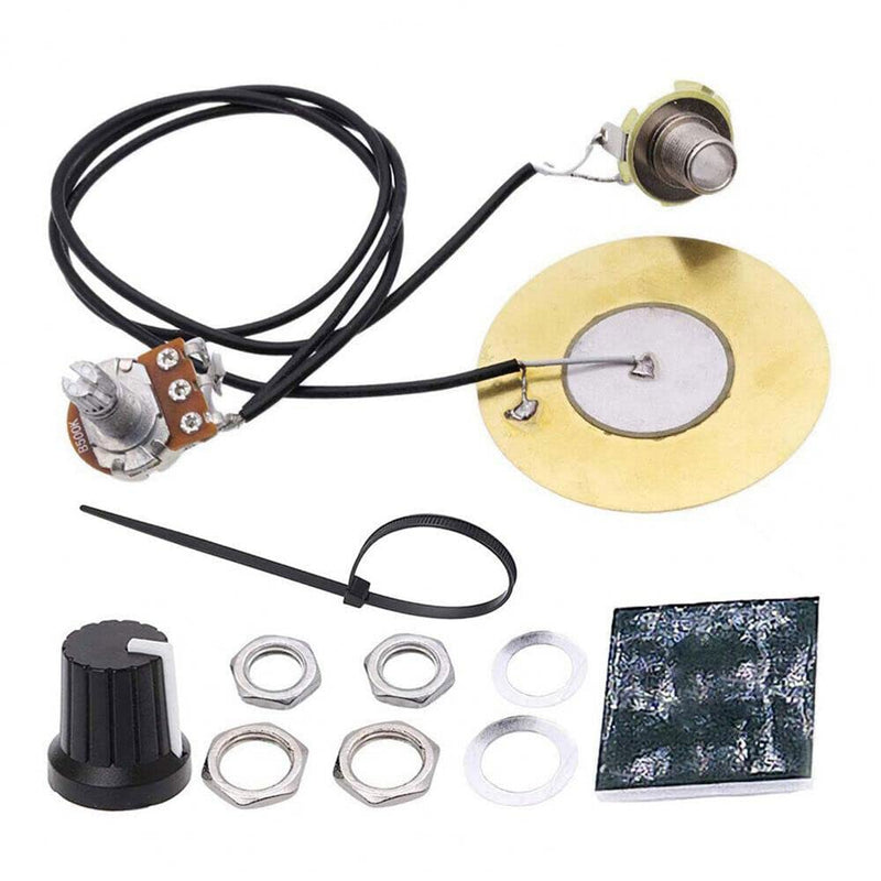 4PACKS 50MM Guitar Pickup Piezo Transducer Prewired Amplifier With 6.35MM Output