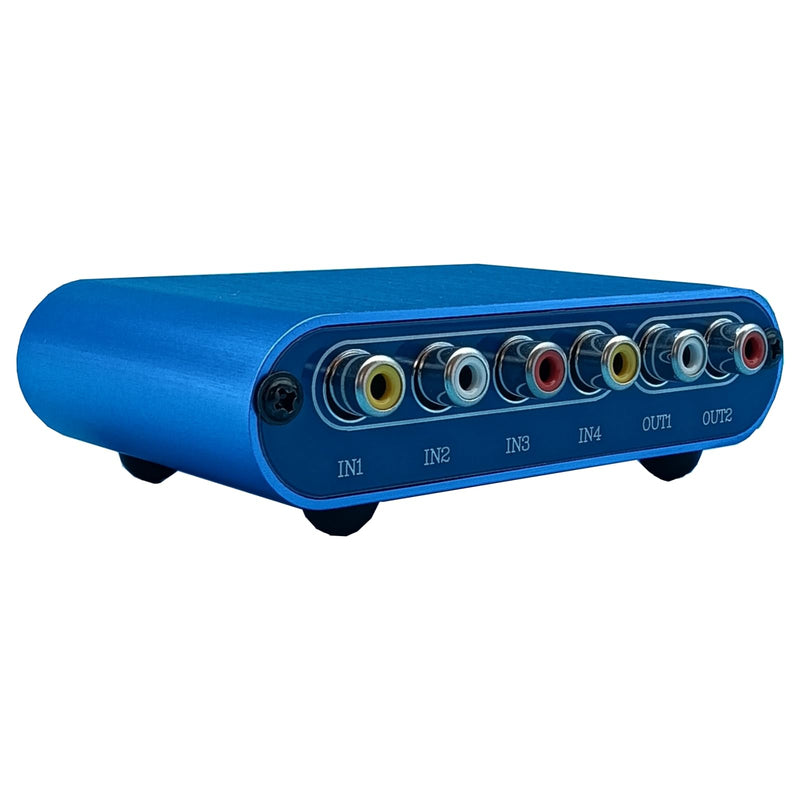 [AUSTRALIA] - 4x2 SPDIF Coaxial Audio Switch Box - 4 Input 2 Output Digital Coaxial Signal Switcher Selector for Home Theater, Hi-Fi System 
