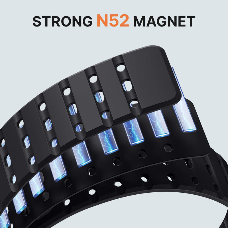 Bandletic Nylon Strap and Magnetic Band Compatible with Garmin Watch 22mm