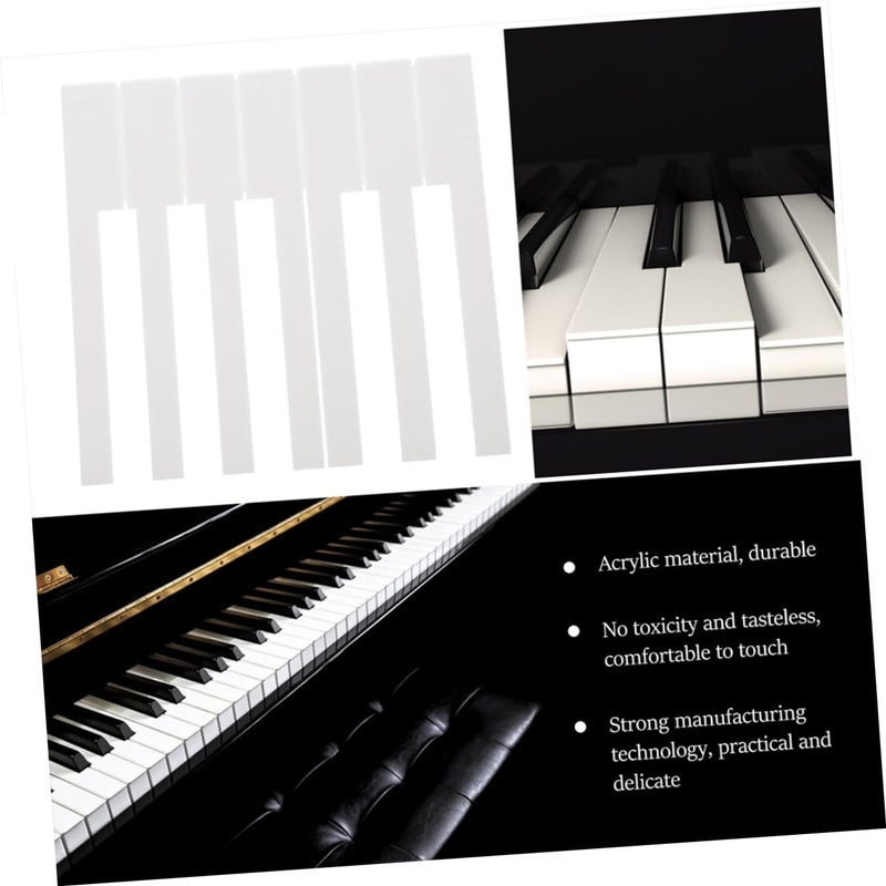 [AUSTRALIA] - SUPVOX 52Pcs piano white piano key caps key veneers board new s board board accessories tops matte Instrument supplies Acrylic 