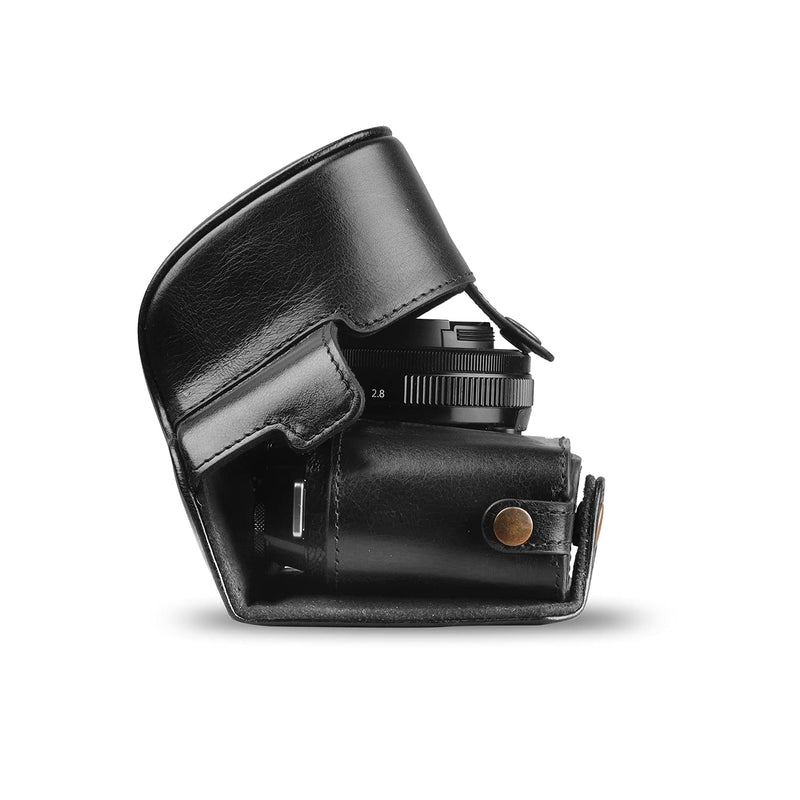 MegaGear MG1979 Ever Ready Genuine Leather Camera Case Compatible with Fujifilm X Series X-E4 - Black
