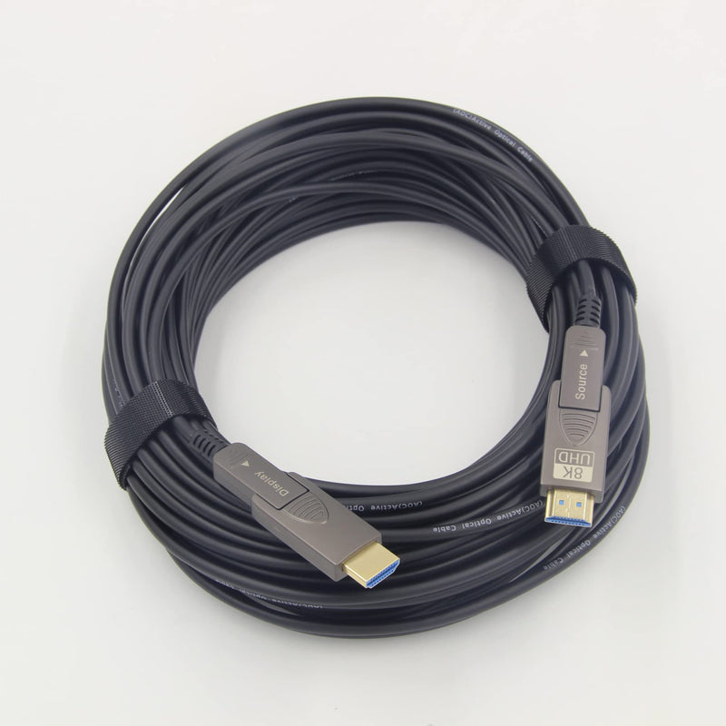8K Fiber Optic HDMI Cable 10ft/3m, Micro HDMI to HDMI 2.1, Detachable Type A+D, 48Gbps Ultra Speed, HDR, 3D, eARC, in Wall CL2 / CL3 Rated, Slim and Flexible HMDI 2.2 Cable. 3m AOC8K2AD
