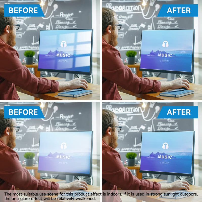 [2 PACK] 21.5 inch Anti Glare (Matte) Screen Protector Compatible with 21.5" Widescreen Desktop with 16:9 Aspect Ratio (18.7" W x 10.4" H)