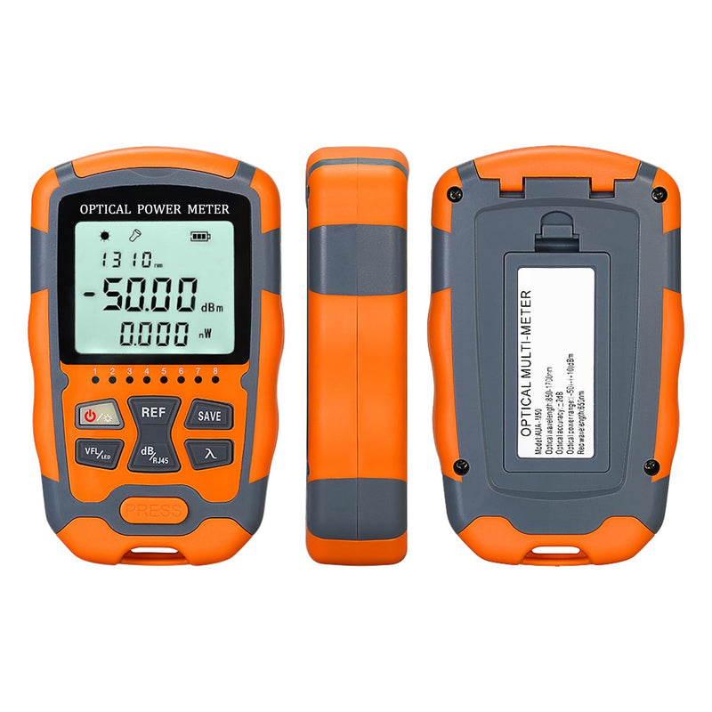 [AUSTRALIA] - Fiber Optic Tester Portable Fiber Light Power Meter -50~26dBm, SC/FC/ST Universal Interface Built-in 10Km Fault Detector with FC to LC Adapter 1PC M50 & 10Km 1PC 