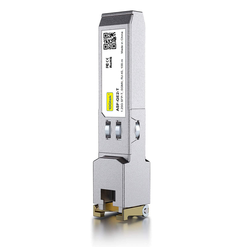 10/100/1000Base-T Copper SFP, Auto-Negotiation SFP to RJ45 Mini-GBIC Transceiver, Compatible with Mikrotik S-RJ01 10/100/1000M-T: 100m