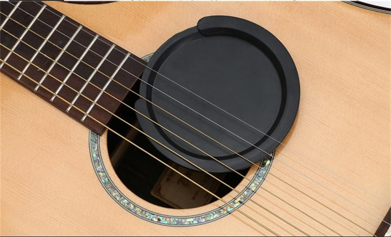 [AUSTRALIA] - Acoustic Guitar Soundhole Cover - Acoustic Guitar Accessories - Eliminates Feedback,Black, Fits Most Standard 4" Sound Holes 4" 
