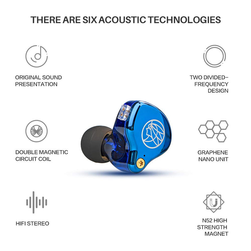 in Ear Headphone, TFZ T2 Stereo Gaming Earphone, in-Ear Monitors, 3.5mm Bass Music HiFi Earbuds IEM, Compatible for iPhone and Android and PC (Golden Purple)