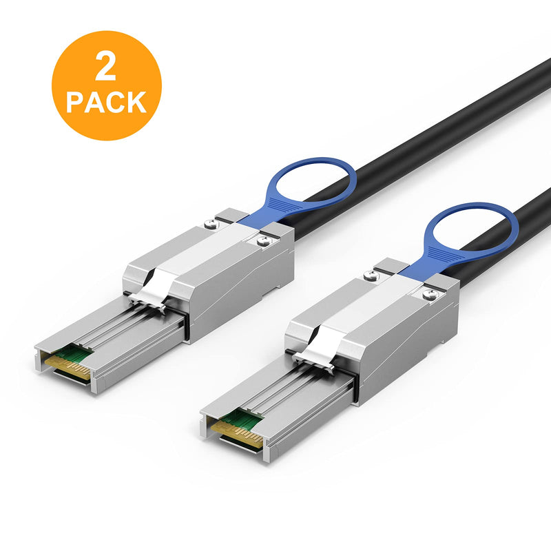 CableCreation [2 Pack External Mini SAS 26pin (SFF-8088) Male to Mini SAS 26 (SFF-8088) Male Cable, 1M / 3.3FT 3.3FT/1.0M 2