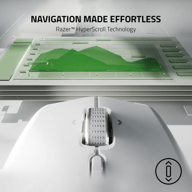 Razer Pro Click Mini Portable Wireless Mouse: Silent, Tactile, Mouse Clicks - Sleek & Compact Design - HyperScroll Technology - Productivity Dongle - Connect up to 4 Devices - 7 Programmable Buttons White