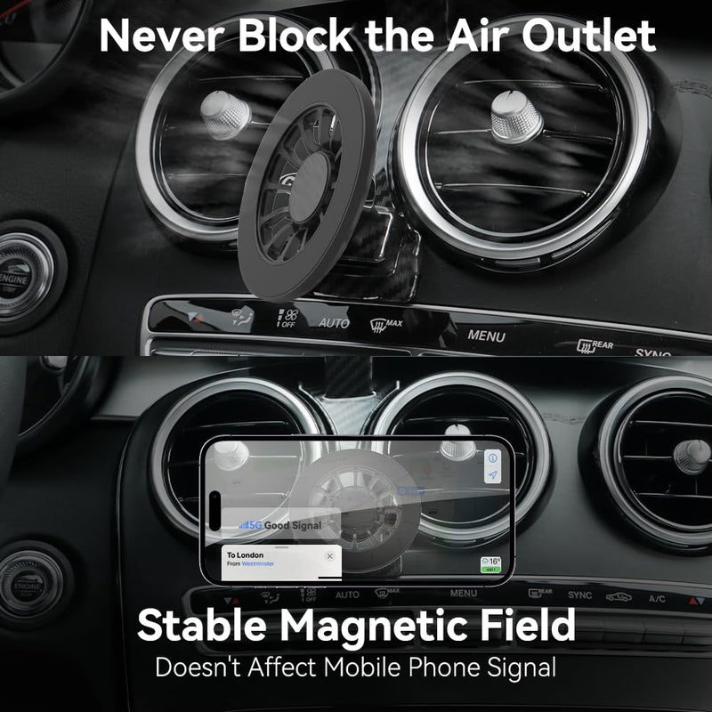 Car Phone Holder Fit for Benz C-Class 2019-2022,Air Vent Phone Holder,【Hands-Free】 Fit for Magsafe Magnetic Stand for iPhone 15 14 13 12 Pro Max Plus Mini, MagSafe Case, All Phones