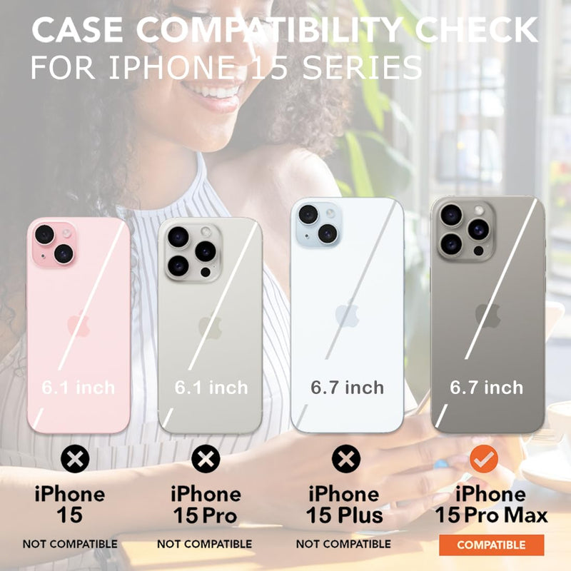 uCOLOR for iPhone 15 Pro Max Wallet Case with Card Holders for Women, Crossbody Zipper Protective Leather Case with Strap Wrist Ring RFID Kickstand Designed for 15 Pro Max 6.7“ (Beige Leopard) iPhone 15 Pro Max 6.7" Beige Leopard