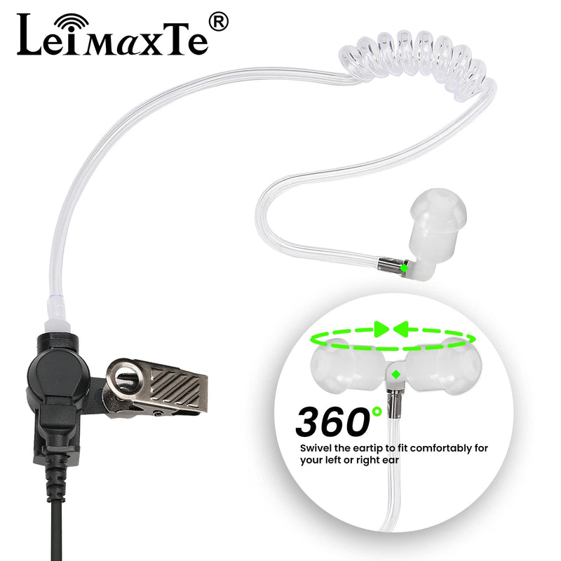 APX 6000/4000/8000 XPR 7550 XPR 7550e XPR 6350 6550 7350e 7580e Earpiece Headset for Motorola Radio with Acoustic Tube and PTT Mic (1 PCS) 1 PCS