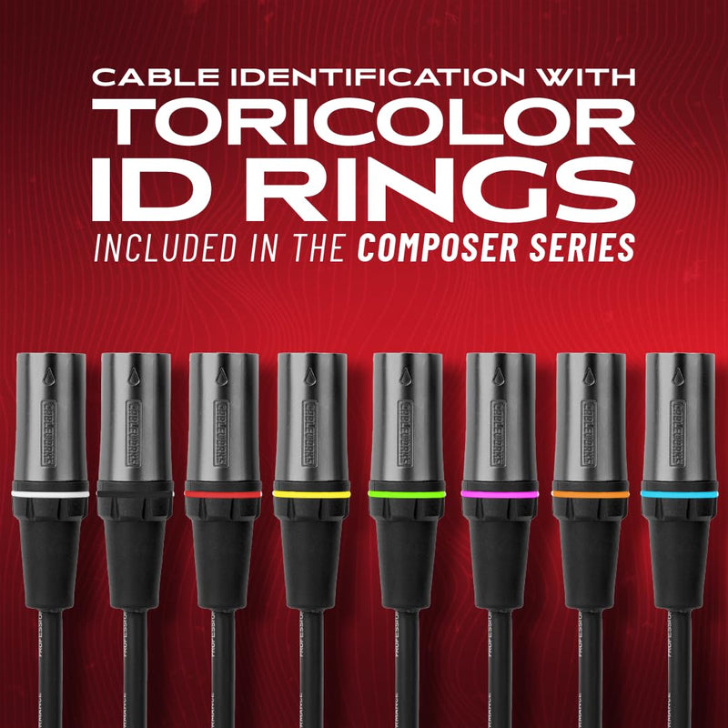 By Gator Cases Composer Series Deluxe 30 Foot XLR Microphone Cable, (GCWC-XLR-30) 30 Feet
