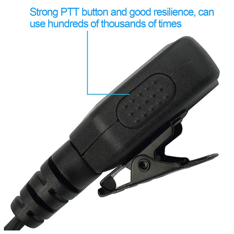Retevis Walkie Talkie Earpiece with Mic G Shape 2 Pin Adjustable Volume Headset Compatible with Retevis H-777 RT22 RT21 Baofeng UV-5R 888S 2 Way Radio(10 Pack)