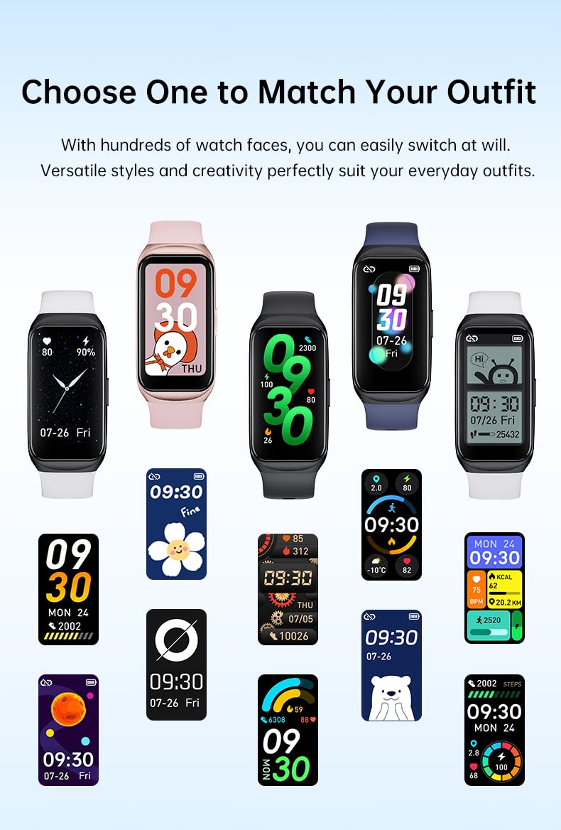 MEHRI Fitness Tracker - Smart Watch with 24/7 Heart Rate, Blood Pressure & Oxygen, Sleep & Stress Monitoring, IP68 Waterproof, Activity Tracker, Step Count, Calories, Distance & More (Black) Black