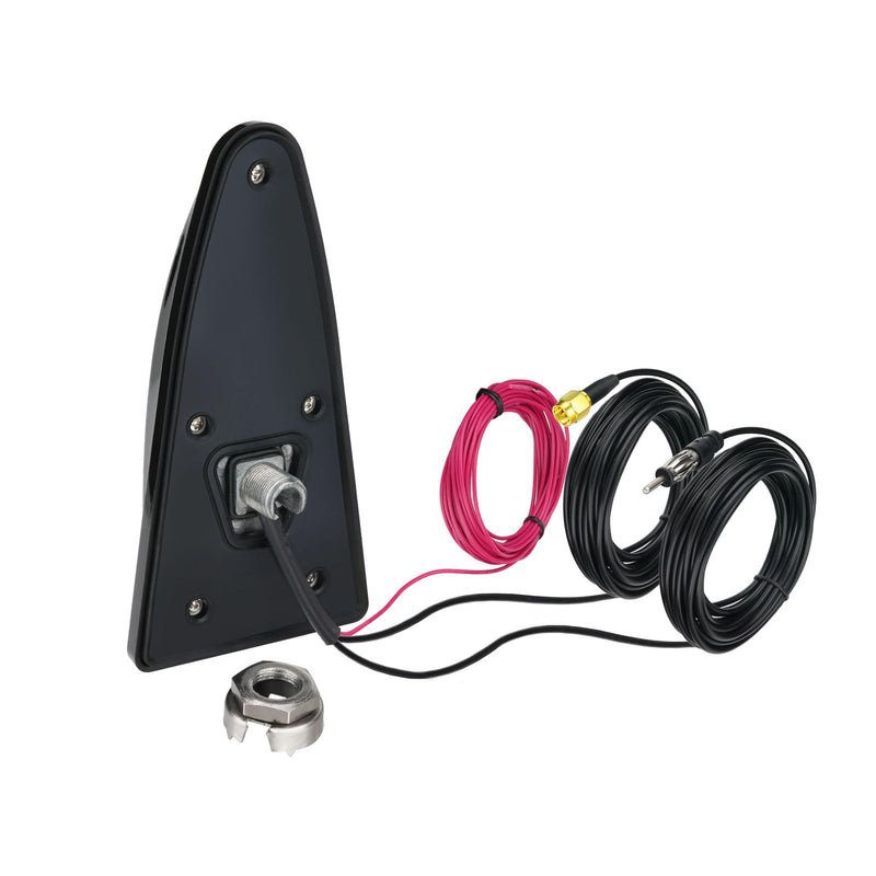 Bingfu Shark Fin Antenna for Car/Truck/RV - FM/AM Radio + GPS/BeiDou Dual-System, 28dB High Gain LNA, IP65 Waterproof, 9-16V Wide Voltage
