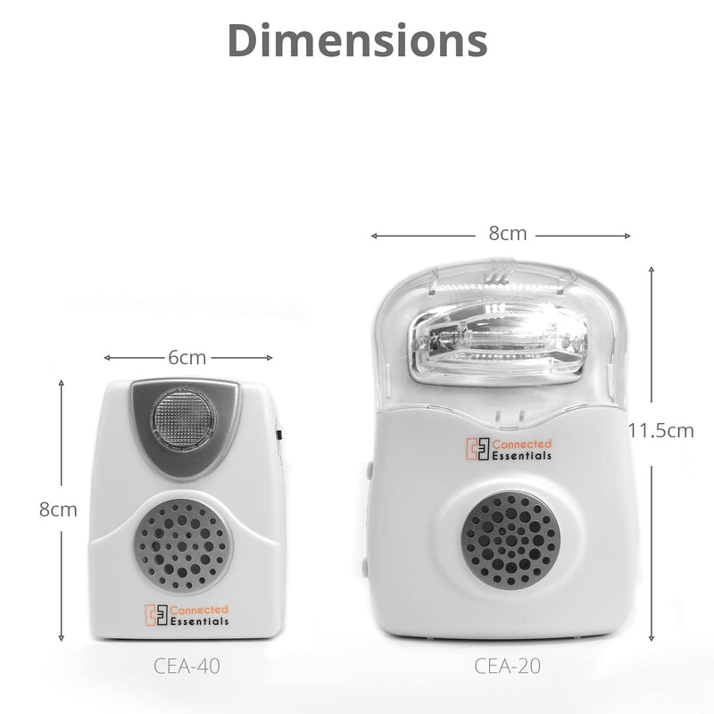 Telephone Ringer Amplifier by Connected Essentials - Loud Ringer with Bright Flashing Light
