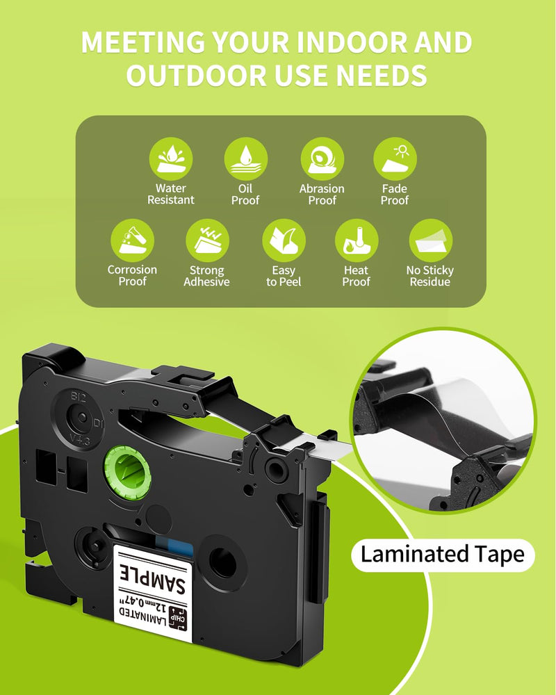 [AUSTRALIA] - Label Maker Machine with-Tape, H1100 Handheld Label Maker Portable Labeler with Backlight Screen Keyboard for Home School Office Organization, Multiple Fonts Symbols Borders Easy to Use Inkless Label Maker with 1 Tape Green 