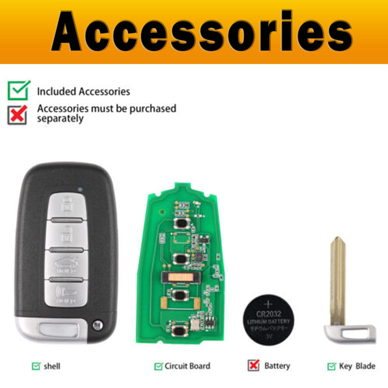 Autel Ikey Programmable Smart Key 2024 IKEYHY4TP Key Fob for Hyundai Key Creation 4 Buttons Ultra-Long Range OE-Quality for 700+ Vehicle Car Key Replacement Programmed with Autel KM100 IM508 IM608