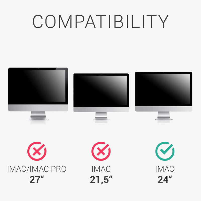 kwmobile Cover Compatible with Apple iMac 24" - 4-in-1 Case for Monitor and Accessories - Black
