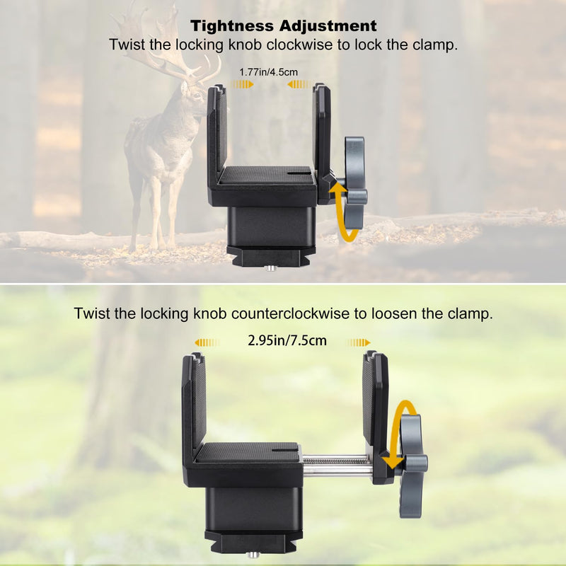 [AUSTRALIA] - Shooting Saddle Clamp Tripod Rifle Clamp Arca Swiss Rifle Saddle Mount with Quick Release Plates Rail for Hunting and Shooting Gun Rifle Crossbow Shooting Rest, Universal Rest Head Clamp 