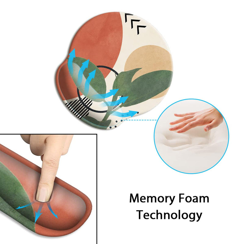 Keyboard Wrist Rest and Mouse Wrist Rest Pad, Made of Memory Foam, Ergonomic Support, Easy Typing and Relieve Wrist Pain, Perfect for Gaming, Computer, Office, Laptop,Modern Abstract Modern Abstract