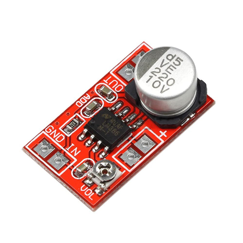 2PCS DC 5V-12V 6V 9V Micro Electret Microphone Amplifier Mini MIC Condenser Microphone Audio Amplifier Board Adjustable Gain 750mW LM386 AMP Module