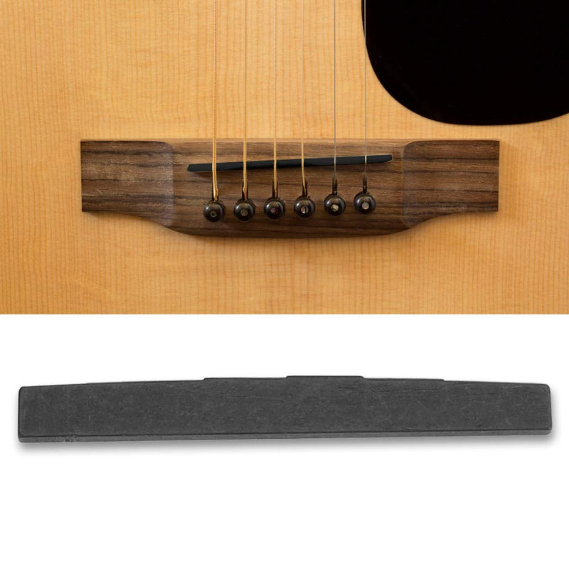 Tomotato 2 Pcs Guitar Nut Ebony Nut and Saddle Black Guitar Bridge Saddle for Classical Guitar Parts Replacement