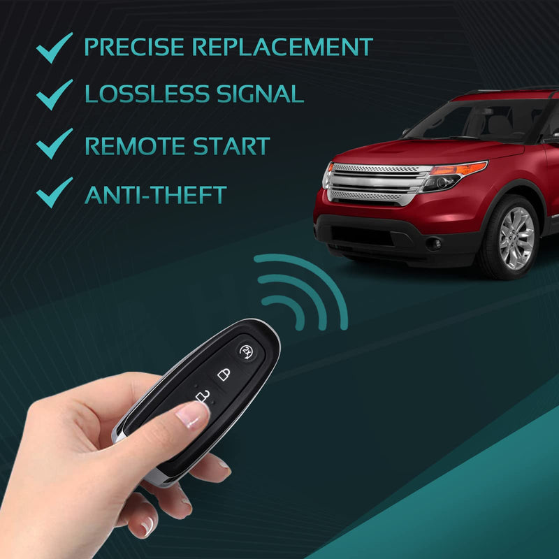 Key Fob Replacement for Ford Explorer Edge 2011-2015 Flex Taurus 2013-2019 Expedition Focus Lincoln MKS MKT MKX Navigator Smart Remote Keyless Entry Programming Key FCC ID:M3N5WY8609 M3N5WY8609 with chip