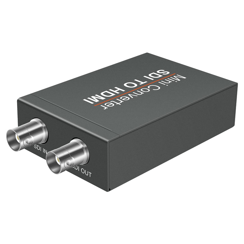 [AUSTRALIA] - SDI to HDMI Video Mini Converter with Audio Embedder,SDI to HDMI Adapter for SD-SDI, HD-SDI and 3G-SDI Signals SDI Loopout (Black) with Power Supply 