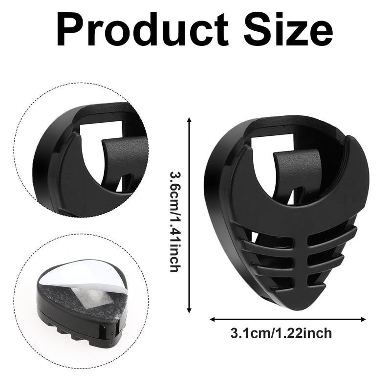 10 Pack Guitar Pick Holder, Stick-On Plastic Guitar Pick Case with Adhesive Back and Spring Convenient Guitar Pick Storage Box to Attach to Bass Ukulele Acoustic Guitar Accessories