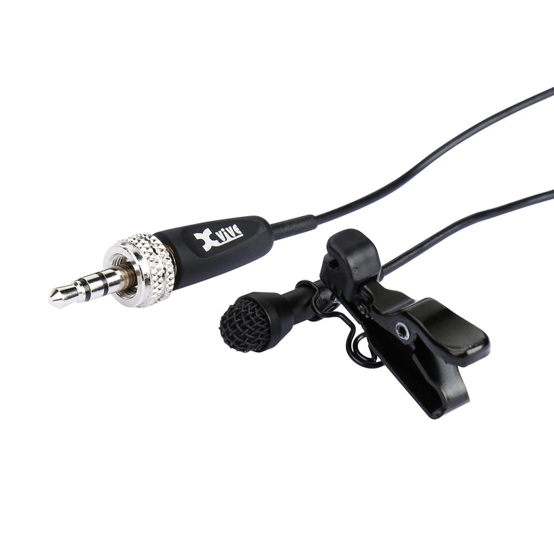 Xvive U5 Wireless Lavalier Microphone System 2.4Ghz Dual Channel with LV1 Lavalier Mic for DSLR Camera,Digital Camera,Recorder,Smart Phone for Recording YouTube TikTok Vlogging